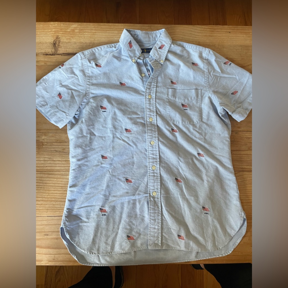 Ralph Lauren American Flag Short Sleeves Shirt.